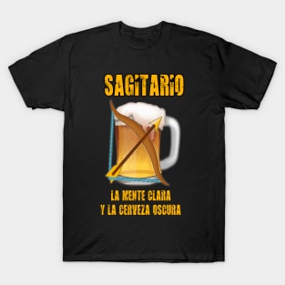 Fun design for lovers of beer and good liquor. Sagittarius sign T-Shirt